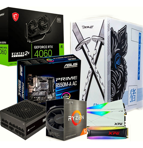 Pc Gamer Ryxen 5600g, Rtx 4060 Msi Nvidia, 32 Gb Ram, M2 1tb