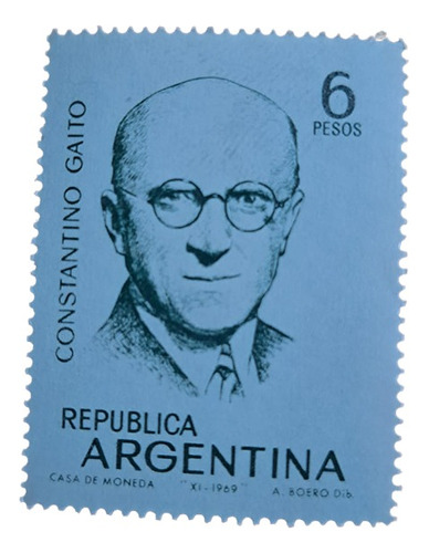Estampilla Musico Argentino Constantino Gaito 1969