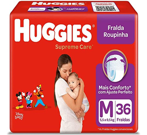 Fralda Huggies Roupinha Supreme Care Mega M 36 Unidades