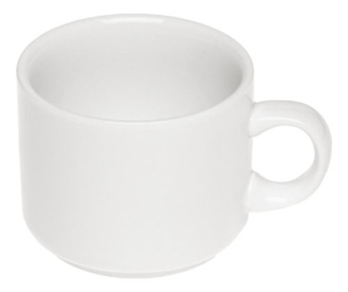 Set De 24 Tazas Cafe De Porcelana Blancos Star Round