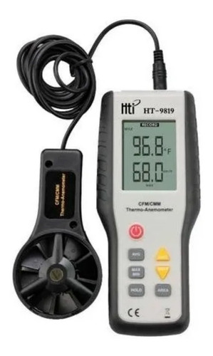 Anemómetro Ht-9819 Cfm / Cmm Digital Portable Flujo Aire