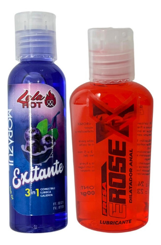 Pack X2 Gel Intimo Sabor Menta + Dilatador Anal Silver