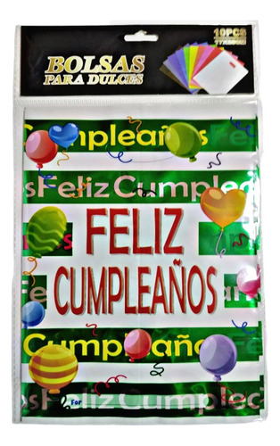 Set 10 Bolsas Cumpleaños - Bolsas Dulces Dulceras Piñatas