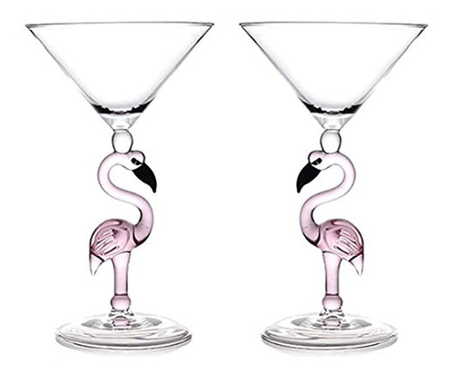 Copas De Martini 2-set Creative Flamingo Copas De Cóctel De 