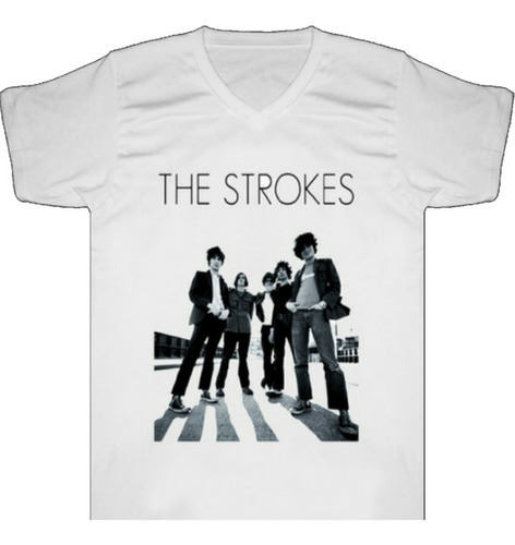 Camiseta The Strokes Rock Metal Bca Tienda Urbanoz