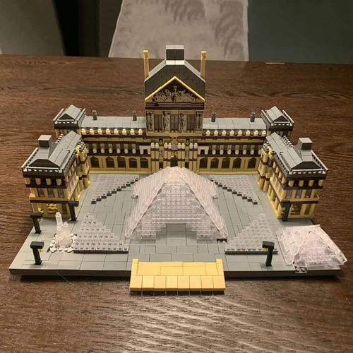 Tzfioy Juego De Bloques De Construccin De Museo Del Louvre D