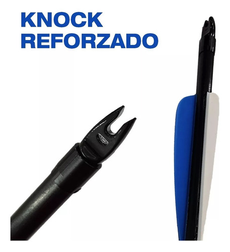 Imagen 4 de 10 de Flecha Fibra De Vidrio 32'' Black - Arco Compuesto O Recurvo