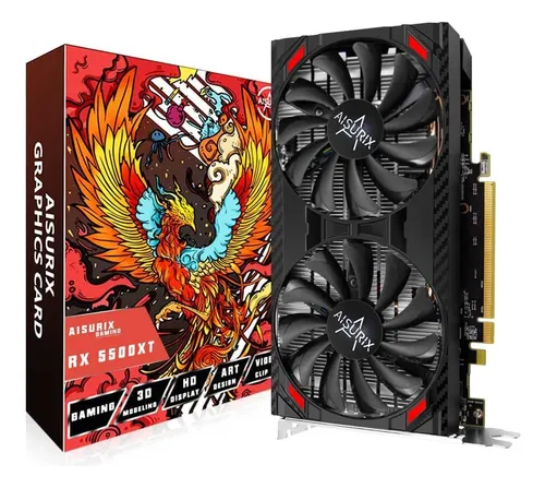 Tarjeta Grafica Aisurix Rx 5500 Xt 8gb Gddr6, 128 Bits
