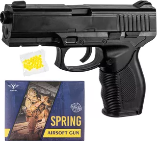 Pistola Sig Sauer Negra Airsoft A Resorte Negra Balines 6mm