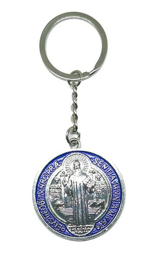 Kit 10 Medalhas São Bento Azul Proteção No Alcance Das Mãos