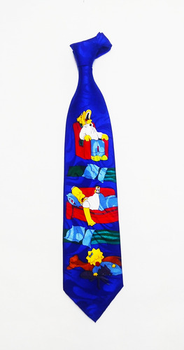 Corbata Homero Simpson Homer J. Simpson Los Simpson Azul Oscuro Homer J. Simpson 1.46 M (Usado)