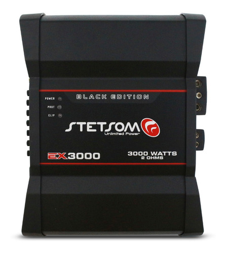 Amplificador Stetsom Ex-3000 Black Mono 3000w Rms Crossover