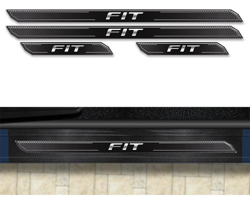 Kit Soleira Da Porta Honda Fit 2015/2020 Adesivo Protetor