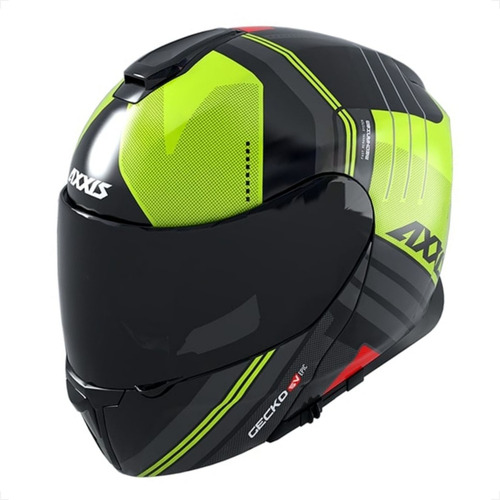 Capacete Sv Gecko Axxis Epic B3 Amarelo/preto Articulado