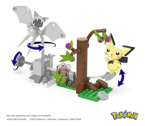 Mega Construx Pokemon Pichu Forraje Forestal 84 Piezas