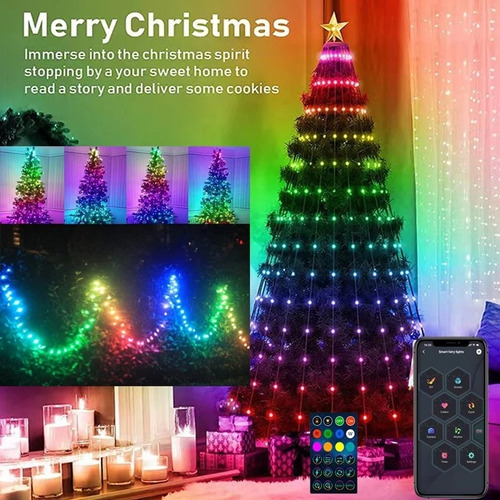 5m Led Smart Remote Rgb Árvore De Natal Fairy String Light