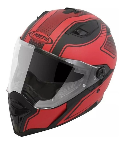 Casco Moto Integral Caberg Stunt Rojo Doble Visor Ciclofox