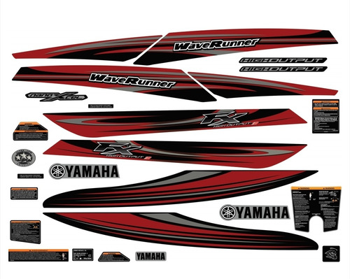 Kit Adesivos Jet Ski Yamaha Fx Ho 2013 Vermelho