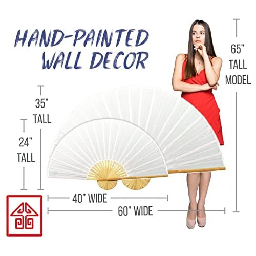 Abanico De Pared Plegable De Color Sólido Sin Pintar D...