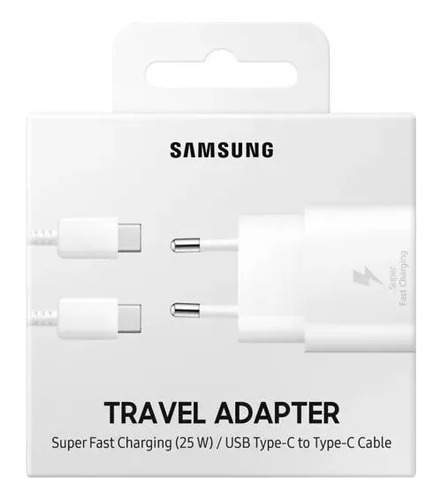 Super Cargador Para Samsung 25w Pared + Cable Tipo C