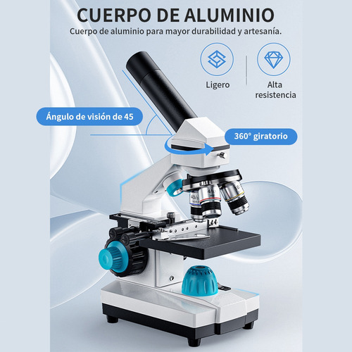 Microscopio 40x-2000x Profesional Para Laboratiorio