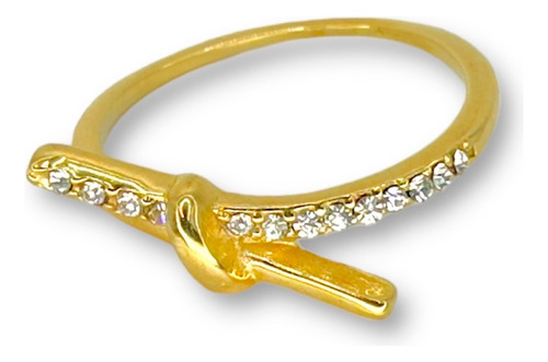 Anillo Para Mujer Nudo De Elegancia Oro Laminado 18k Kako