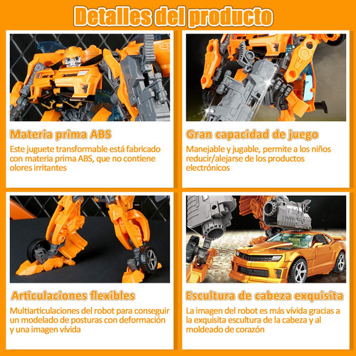 Juego De Coches Transformables Set Amarillo Bee Soldado