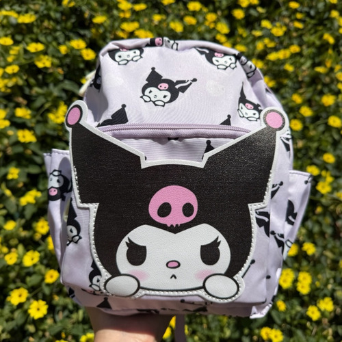 Set 6pz Mochila Mini Kuromi + Accesorios Escolares Kawaii Style 1 Kuromi Liso