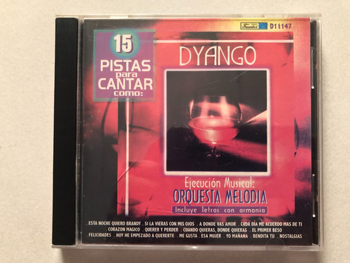 Cd 15 Pistas Para Cantar Como Dyango