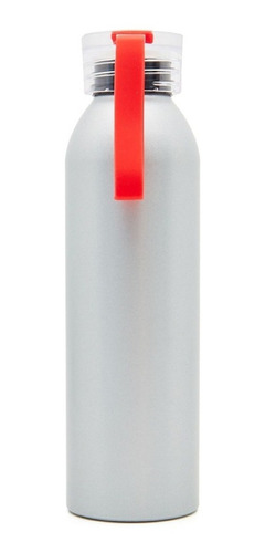 Imagen 1 de 6 de Botella Aluminio Tahg Alu 600 Ml Gris - Rojo I Giveaway