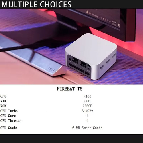 Mini Pc Firebat T8 Pro Plus Intel 11 N100 8gb Ram 256gb Ssd