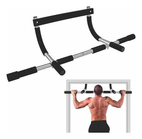 Kit Set Gym Barra Dominadas Puerta Rueda Simple Fitnesas