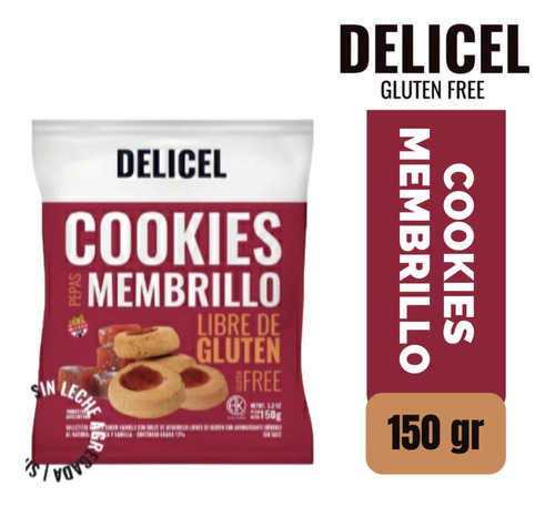 Galletitas Cookies De Membrillo Delicel Sin Tacc X 150 Grs.