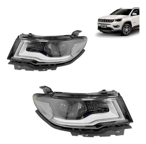 Par Farol Compass 17 18 19 20 21 Elétrico Com Led