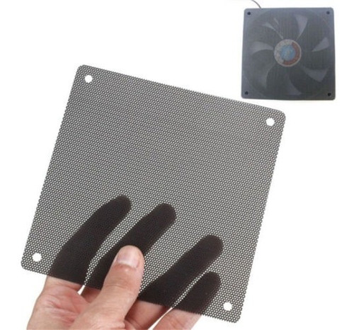 5 X 120mm Pvc Negro Cortado Ventilador Pc Polvo Filtro Caso 