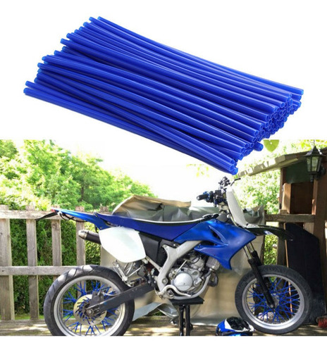 Ruedas De Rueda De La Motocicleta Wraps Azul 