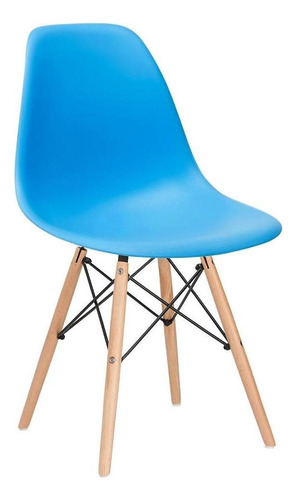 Cadeira Charles Eames Wood Jantar Cozinha Dsw Eiffel  Cores Cor da estrutura da cadeira Azul-céu