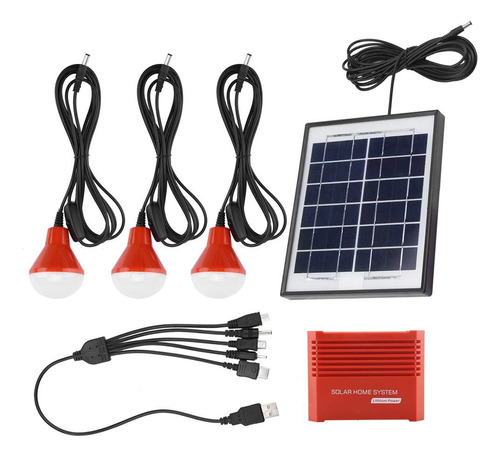 Kit Generador Solar Portátil Fuente Alimentación Emergencia