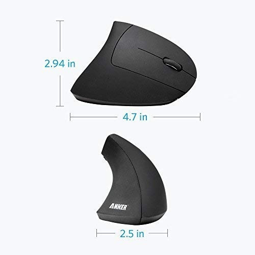 Imagen 2 de 6 de Mouse Vertical - Anker - Inalambrico - 800 / 1200 /1600 Dpi