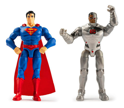 Dc Comics, Superman Y Cyborg - Figura De Accin De 4 Pulgadas