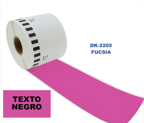 Rollo Continuo Color Etiqueta Dk 2205 62mm Ql800 820 700 570