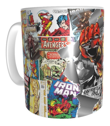 Imagen 3 de 4 de Taza Comics Coleccionable Iron Man Tony Strak Vengadores #08