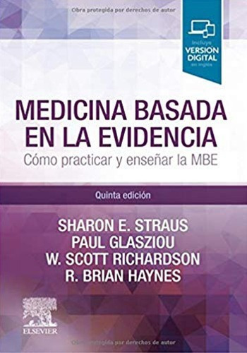 Libro Medicina Basada En La Evidencia 5ed, de STRAUS. Editorial Elsevier en español