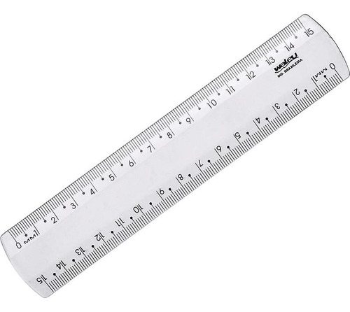 Régua De Plástico Transparente 15cm New Line Cristal Waleu