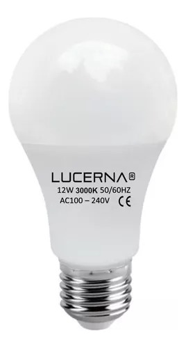 Bombillo Led 12w 3000k E27 Lucerna Pack 10 Unidades