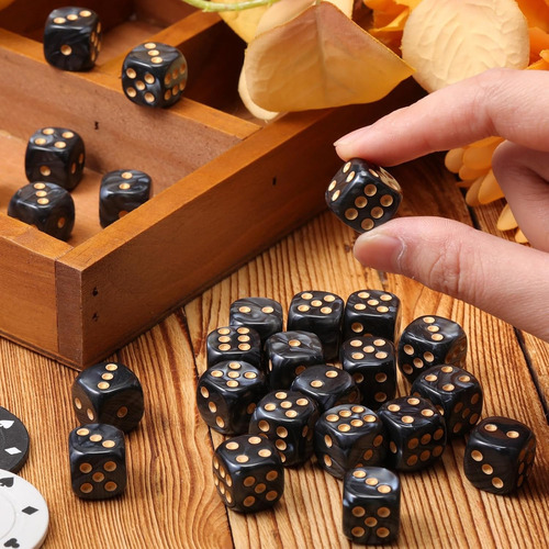 Tecunite Juego De Dados De Colores De 25 Piezas, Dados De 6