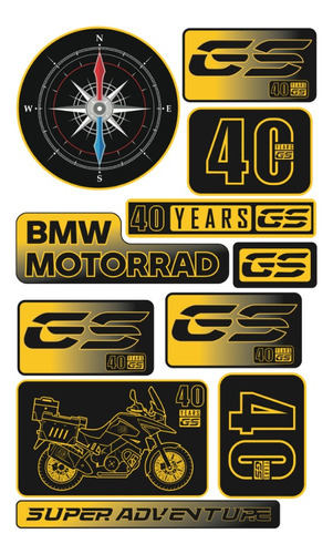 Bmw 40 Aniversario Set De Stickers  Reflejantes S2