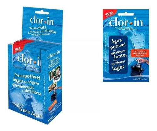 10 Pastilha Purificadora Clorin 10 Litros Água Potável