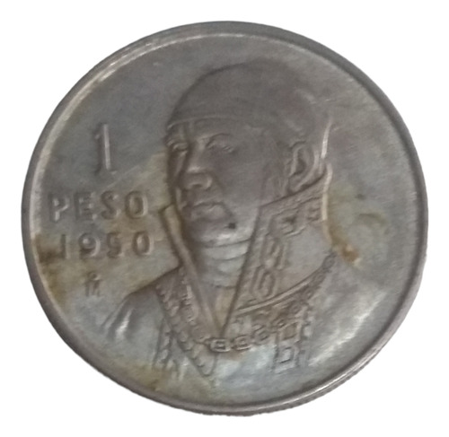 Moneda 1 Peso Morelos Plata Ley 300 Año 1950 