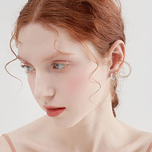 10 Pares Aretes Rosca Para Mujeres Y Niñas Acero Inoxidable